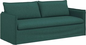 vidaXL Kanapé Sötétzöld 196 x 82 x 85 cm szövet