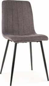 Sötétszürke ALAN B étkezőszék fekete lábakkal