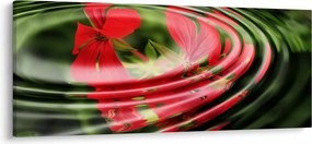 Absztrakt kép - virágok hullámokban (120x50 cm)