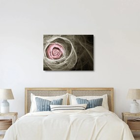 Üveg kép - Absztrakt rózsa világos rózsaszín (70x50 cm)