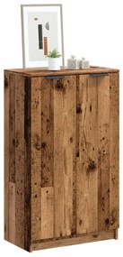 antik fa színű szerelt fa cipőszekrény 59 x 35 x 100,5 cm