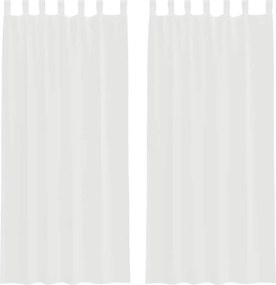 vidaXL 2 db fehér fátyolfüggönyök hurokkal 140x245 cm
