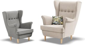 Uszak Mini fotel, fonott, szürke