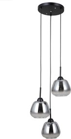 Italux modern függeszték felis matt fekete füstös itxpnd-40824-3-bk