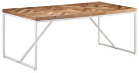 tömör akácfa és mangófa étkezőasztal 180 x 90 x 76 cm