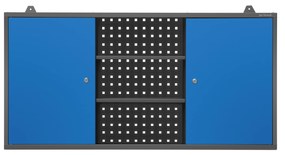 Függő garázsszekrény BEN, 1200 x 600 x 200 mm, antracit-kék