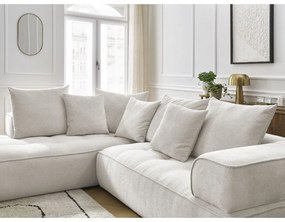 Bézs zsenília sarokkanapé (bal oldali-L alakú) Whesley – Bobochic Paris