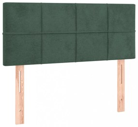sötétzöld bársony LED-es fejtámla 80 x 5 x 78/88 cm