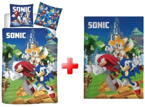 Sonic a sündisznó gyerek ágyneműhuzat és polár takaró szett (fast)