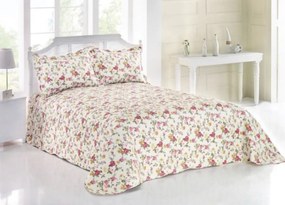Vintage rose pamut ágytakaró TiaHome - 140x220cm + 1ks 50x70cm