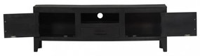 vidaXL fekete tömör mangófa TV-szekrény 118 x 30 x 40 cm