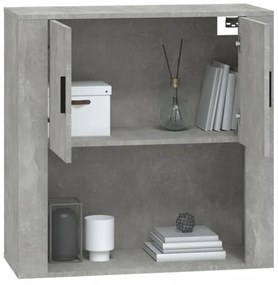 betonszürke szerelt fa faliszekrény 80 x 313 x 80 cm