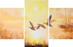 Kép - Daruk naplementekor (90x60 cm)