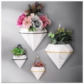 KÉSZLET 2x Fali virágcserép SEMELA 23x20 cm arany