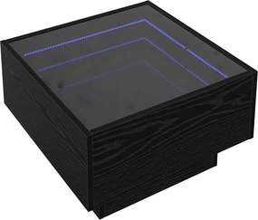 vidaXL Dohányzóasztal Musta tammi 50 x 50 x 30 cm Faanyag
