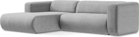 Világosszürke sarokkanapé (bal oldali-heverő résszel) Ekahi – Makamii