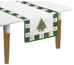 Karácsonyi pamut asztali futó 140x45 cm 2 db szett Christmas Tale