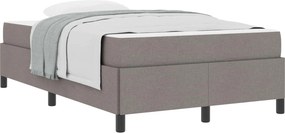 vidaXL Boxrugós ágy Tópszínű 120 x 200 cm szövet