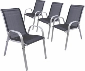 Rakásolható kerti székek 4 db szett