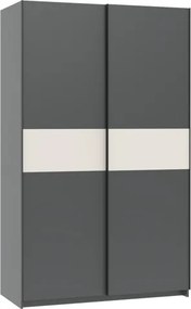 BERNO ruhásszekrény, 120 cm | Antracit/kasmír
