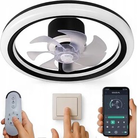 Plafon Led Ventilátor Modern Lámpa 45W Cct Távirányító Memória Alkalmazás