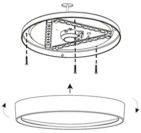 Eglo 98603 - LED Mennyezeti lámpa MUSURITA LED/16,8W/230V