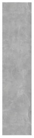 betonszürke szerelt fa könyvszekrény/térelválasztó 60x30x135 cm