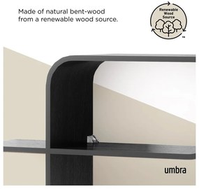 Fekete többszintes kaucsukfa fali polc 62 cm Montage – Umbra