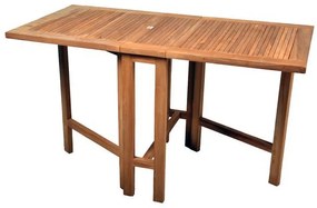 DIVERO Kerti összecsukható asztal 130 x 65 cm tíkfa