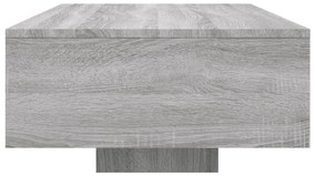 szürke sonoma színű dohányzóasztal LED-lámpákkal 85x55x31 cm
