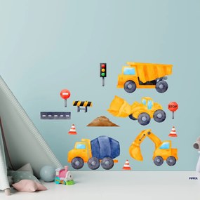 PIPPER. Textil falmatrica "Teherautók"