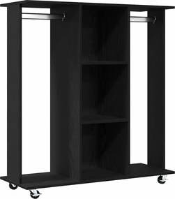 vidaXL Ruhásszekrény polcokkal Musta tammi 102 x 38 x 110 cm Faanyag