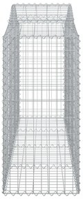 25 db íves horganyzott vas gabion kosár 200x50x100/120 cm