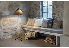 Fekete-szürke állólámpa textil búrával (magasság 140 cm) Plisado – Markslöjd