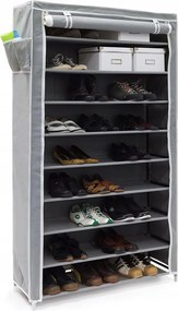 Cipősszekrény Relaxdays 88 x 161 x 30 cm szürke