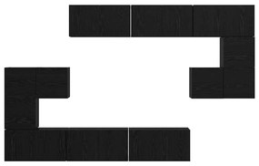 TV szekrény garnitúra 10 pcs Musta tammi 60 x 30 x 30 cm