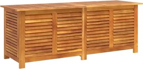 vidaXL tömör akácfa kerti tárolóláda zsaluval 150 x 50 x 56 cm