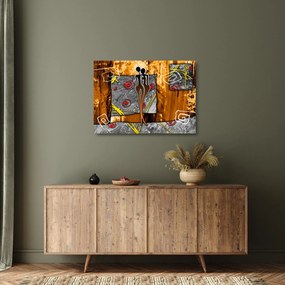 Egy ősi festmény képe (üvegen) (70x50 cm)