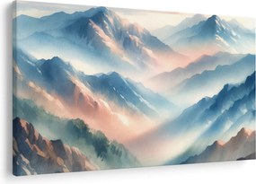 Kép - Akvarell hegyek (90x60 cm)