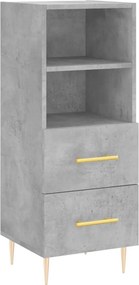 vidaXL betonszürke szerelt fa tálalószekrény 34,5 x 34 x 90 cm