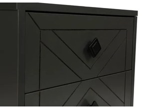 Éjjeliszekrény LUNA 55x50 cm antracit/fekete