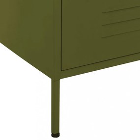 olívazöld acél fiókos szekrény 80 x 35 x 101,5 cm
