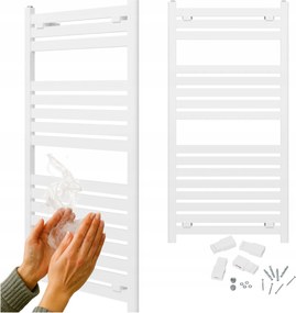 Fürdőszobai fali vízmelegítő 120x60 Fehér radiátor létra Enzo