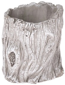 Dekor fa kéreg beton virágtartó, szürke,12 x 13,5 cm, 12 cm átmérőjű
