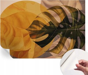 Divatos öntapadós tapéta Fali furnér Absztrakt levelek 152x104 cm