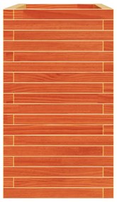 viaszbarna tömör fenyőfa kerti virágláda 110x40x72 cm