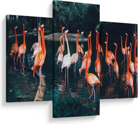 Flamingók csordája (90x60 cm)