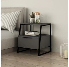 Éjjeliszekrény PAL 50x45 cm fekete/antracit