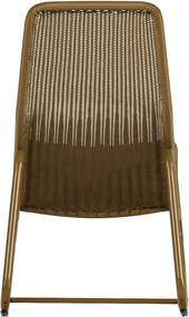 Okkersárga műrattan kerti fotel Tom – WOOOD