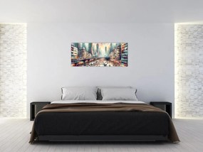 Kép - Városi élet (120x50 cm)